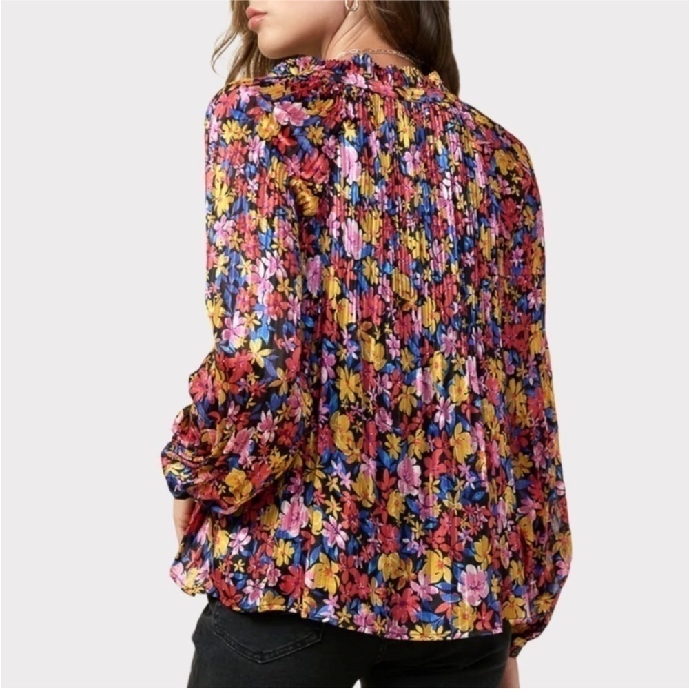 SKIES ARE BLUE Vibrant Floral Blouse Size Medium - Picture 13 of 13